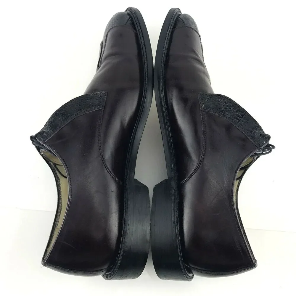 Belvedere Calf & Ostrich Oxford Mens Size‎ 10.5 M Brown Mahogany Split Toe